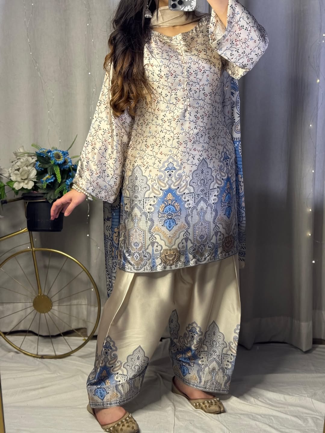 Shamos Silk 3PC Unstitched Suit | Premium Silk Collection