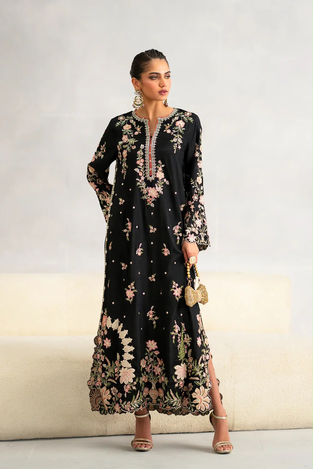 Meera Viral 2pc Silk Article in Black