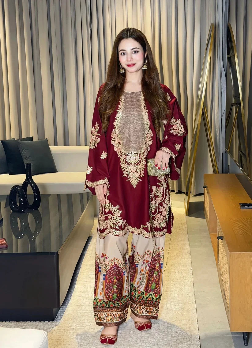 Viral 2Pc Ethnic Silk Article