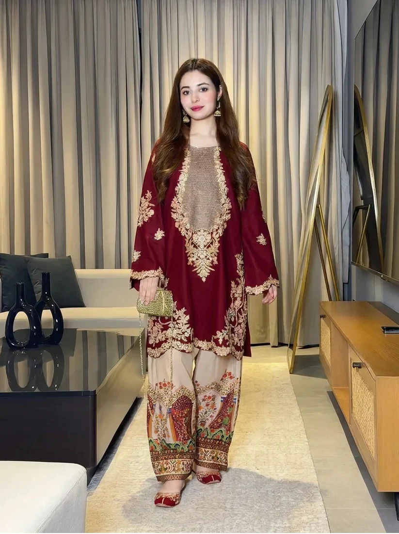 Viral 2Pc Ethnic Silk Article