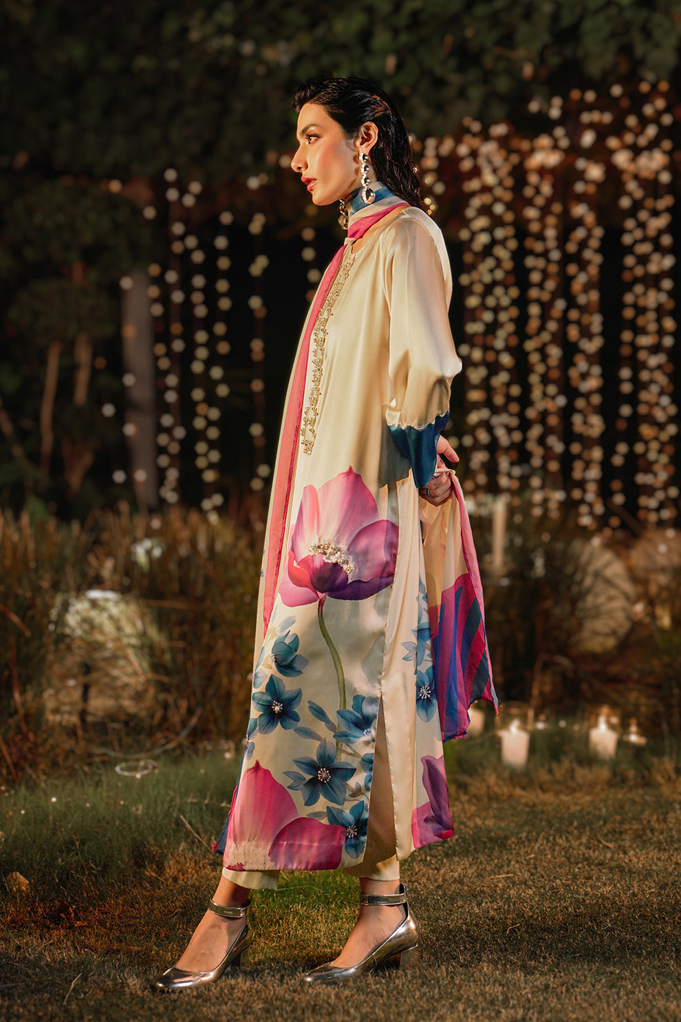 Viral Nual Long Lulusar 3pc Silk  Article