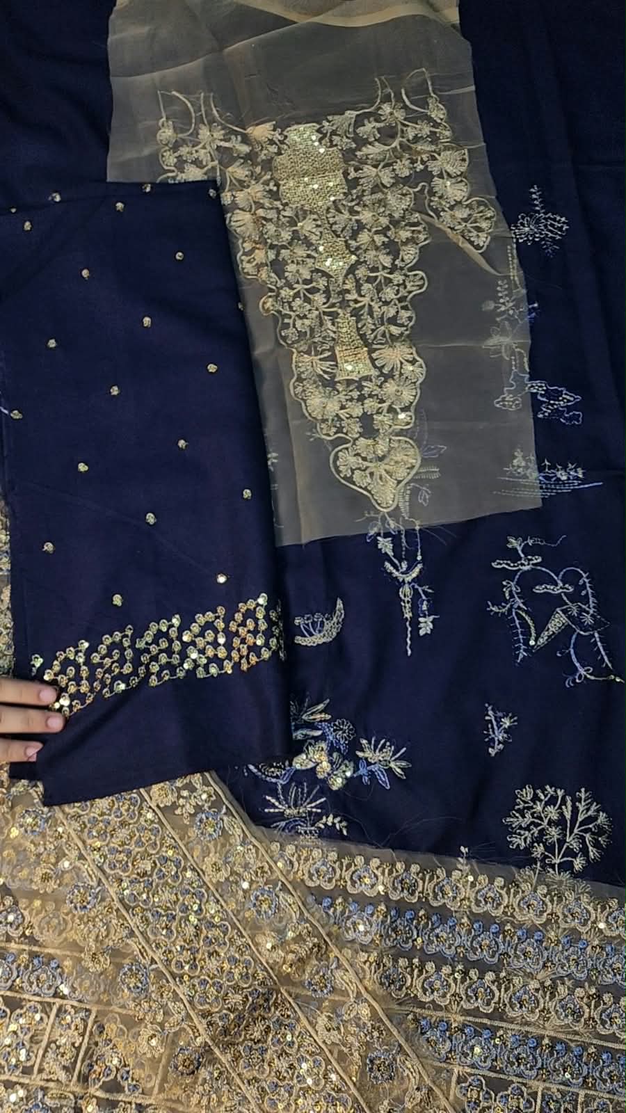 Nureh Viral Elanora Dhanak 3PC Unstitched Suit | Pariza